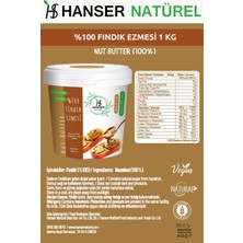 Hanser Natürel %100 Fındık Ezmesi 1 kg