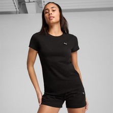 Puma Ess Elevated Tee Siyah Kadın Spor Tişört - 690894 01