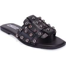 Dagoster DZA07-998005 Siyah Düz Spor Kadın Terlik