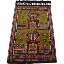 El Dokuması Geometrik Otantik Karapınar Yörük Yün Cecim Kilim 5833