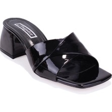 Dagoster DZA07-9321060 Siyah Klasik Topuklu Kadın Terlik