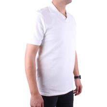Twister 2288 Ekru Günlük Kısa Kol Normal Kesim Pamuklu Polo Yaka Erkek Tişört
