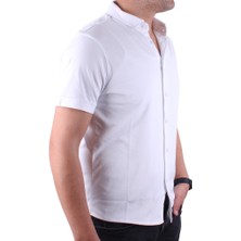 Twister 1853 Beyaz Kısa Kol Günlük Pamuklu Erkek Gömlek