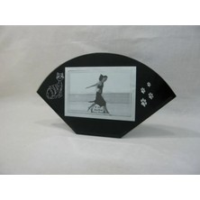 Es Dekor Art Siyah Çerçeve 15 x 10 cm  Yatay Cam Ayna 6 x 4INCH Photo Frame Kedi Pati 1 Adet