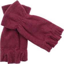 Mediterian Bordo yarım parmak termal polar eldiven, unisex, şık ve rahat kullanım sağlar.