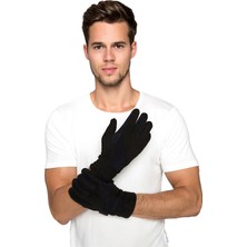 Mediterian Unisex Siyah Polar Eldiven, Sıcak ve Rahat Kullanım İçin Uygun, Yumuşak ve Hafif Tasarım