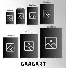 Gaagart Tekli Dikey Kanvas Duvar Tablosu Baykuş ve Ağaç Dalı