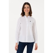 U.S. Polo Assn. Kadın Beyaz Uzun Kollu Basic Gömlek 50298113-VR013