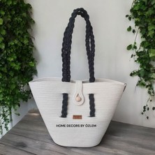 Home Decors By Özlem Hasır Çanta Omuz Çantası Plaj Çantası El Emeği Handmade Tasarım Tarz Yaz MODA-30CMX40-42CM