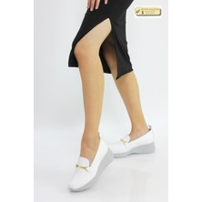 Mammamia Kadın Deri Ortopedik Dolgu Topuk Günlük Ayakkabı M26YA7266