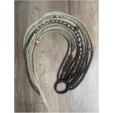 Selin Bengi Rasta Mix Afrika Örgü Toka 8'li 50CM - Koyu Kumral & Platin Ombreli