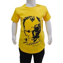 Kostüm Sarayı Atatürk Baskılı Sarı Tişört