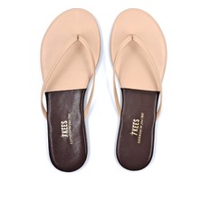 Klasik T2016 Kadın Kahve Krem  Şık Parmak Arası Terlik