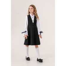 Kız Çocuk V Yaka Elbise 6802