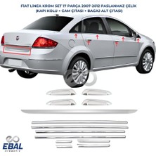 Ebal Oto Fiat Linea Krom Set 17 Parça 2007 ve Üzeri Paslanmaz Çelik