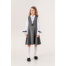 Kız Çocuk V Yaka Elbise 6802