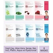 Dermal Yatıştırıcı Tüm Cilt Tipleri İçin Kolajen Maske Seti 23 gr x 8 Adet