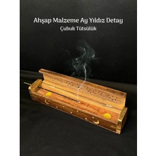 Tütsülük Tabutluk Kutusu Çiçek Detay Ahşap Çubuk Tütsü Kabı Ithal Ceviz Ağacından Buhurdanlık