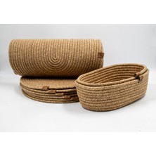 Tekli Hasır-Jüt Düz Amerikan Servis Supla 35 cm  x 35 cm