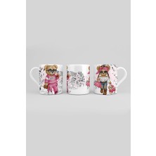 DREAM COLLECTION Pınk Bear Özel Tasarım Porselen Kupa 300 ml