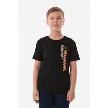 %100 Pamuk Adventure Yazı Baskılı Erkek Çocuk Tişört