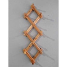 Teknotrust Ahşap Duvar Askısı Akordiyon Askı Kapı Askısı 10 Topuzlu