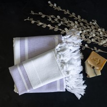 Taste Of Trends Diamond Terry Peştemal Havlu - Premium Kalite, Yumuşak, Emici  Pamuk - Lila