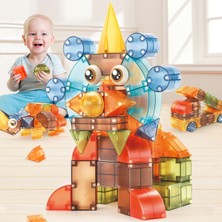 Cubimag 64 Parçalı Premium Manyetik Oyuncak/bloklar Seti (Manyetikli Küpler) (Kbms-64 )