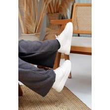 Marjin Kadın Sneaker Spor Ayakkabı Kalın Taban Bağcıklı Azin