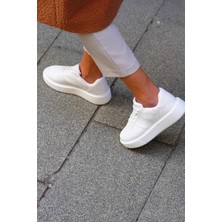 Marjin Kadın Sneaker Spor Ayakkabı Kalın Taban Bağcıklı Azin