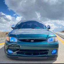 Hyundai Accent Yumurta Kasa 1995-2000 Uyumlu Üniversal V2 Laguna Lip Esnek Ön Lip 2 Parça Tampon Altı Dil Karlık Ön Ek