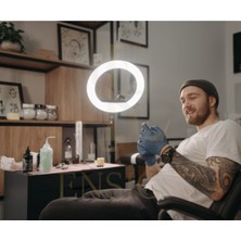 Ensiga 8 Inç Ring Light Megalux Youtuber Makyaj Güzellik 5500k 48w Kuaför Kit Çantalı Ve Kumandalı