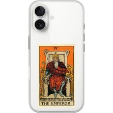 Dali Design iPhone 16 Plus Uyumlu Şeffaf Kılıf Tarot The Emperor Tasarımlı