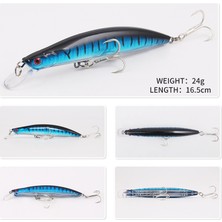 Alien Outdoor Sports XY-614 5 Adet/takım Gerçekçi Minnow Balıkçılık Yemi Sert Abs Döküm Cazibesi Batan Crankbait Çift Kanca ile (Yurt Dışından)
