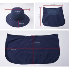 Alien Outdoor Sports Balıkçı Şapkası Güneşlikli Kep Çıkarılabilir Yüz Kapatma Boyun Kapaklı Dış Mekan Uv Güneş Koruma Geniş Kenarlı Şapka-Açık Gri (Yurt Dışından)