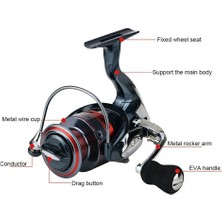 Alien Outdoor Sports Yumoshı XS4000 Metal Külbütör Iplik Makarası Boşluksuz 14BB Açık Balıkçılık Reel (Yurt Dışından)