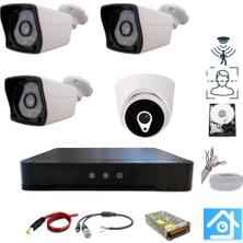 Arna 1 Iç 3 Dış 3.6 mm Lens 2mp 1080P 4 Kameralı 320 GB HDD Dahil Güvenlik Seti - ST213320