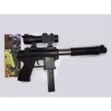 Oyuncak Dürbünlü Silah Susturuculu Boncuk Atan Tabanca Boncuklu Oyuncak Silah