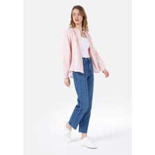 Straight Fit   Kadın İndigo Jean Pantolon