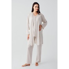 Artış Collection Kısa Kollu Düğmeli Pamuklu Hamile Sabahlık Pijama Takım 17300