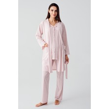 Artış Collection Kısa Kollu Düğmeli Pamuklu Hamile Sabahlık Pijama Takım 17300