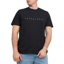 Jack&jones 12243625 Jjestar  Pamuklu On Jack&jones Buyuk Beden 0 Yaka Kısa Kol Tshırt