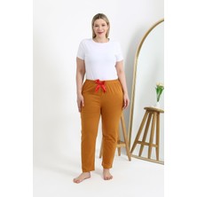 Akbeniz Kadın Pamuklu Büyük Beden Alt Pijama 27559 Hardal