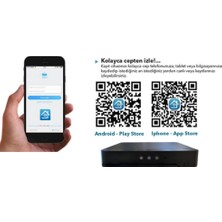 Arna 3 İç 3 Dış Kameralı 2 Mp 1080P 3.6 mm Geniş Açılı 500 GB Harddisk Dahil Ahd Güvenlik Kamera Seti - ST-233500