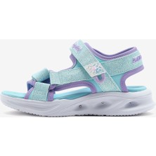 Skechers Sola Glow Sandal Büyük Kız Çocuk Mavi Işıklı Sandalet 303024L Lblv