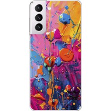 Dali Design Samsung Galaxy S21 Uyumlu Şeffaf Kılıf Grafiti 3 Tasarımlı