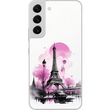 Dali Design Samsung Galaxy S22+ Uyumlu Şeffaf Kılıf Paris 1 Tasarımlı
