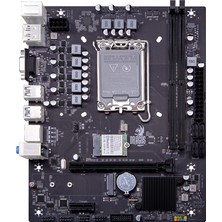 Dragos Pro H610M-E M.2 Sata Wı-Fı+Bt Ddr4 3200MHZ USB 3.2 HDMI Dp VGA Ses G.lan 1700P Anakart