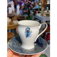 Tüy Desenli 6 Kişilik Türk Kahvesi Fincanı