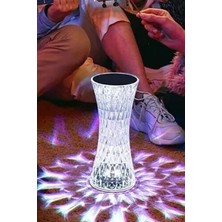 Masaüstü Şarjlı Dokunmatik Kristal Görünümlü LED Işık 16 Renkli Dekoratif LED Romantik Anlar Işığı
